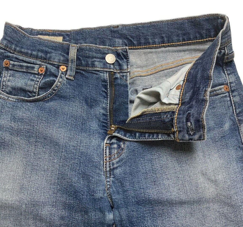 Vaqueros Levi's 512 para hombre, 30 x 30, azul, desgastados y elásticos