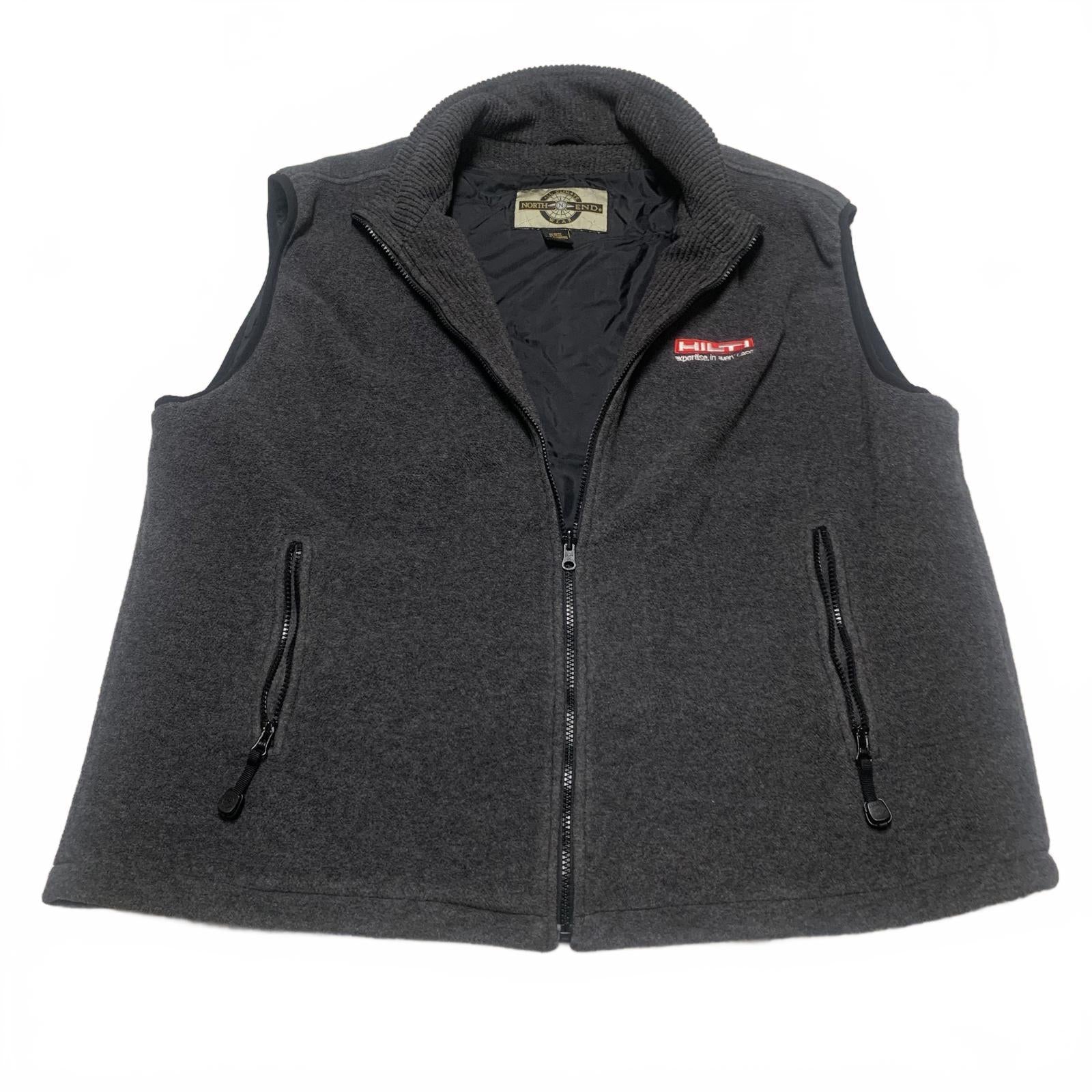 Chaleco polar Hilti gris extragrande para hombre de North End All Climate Wear