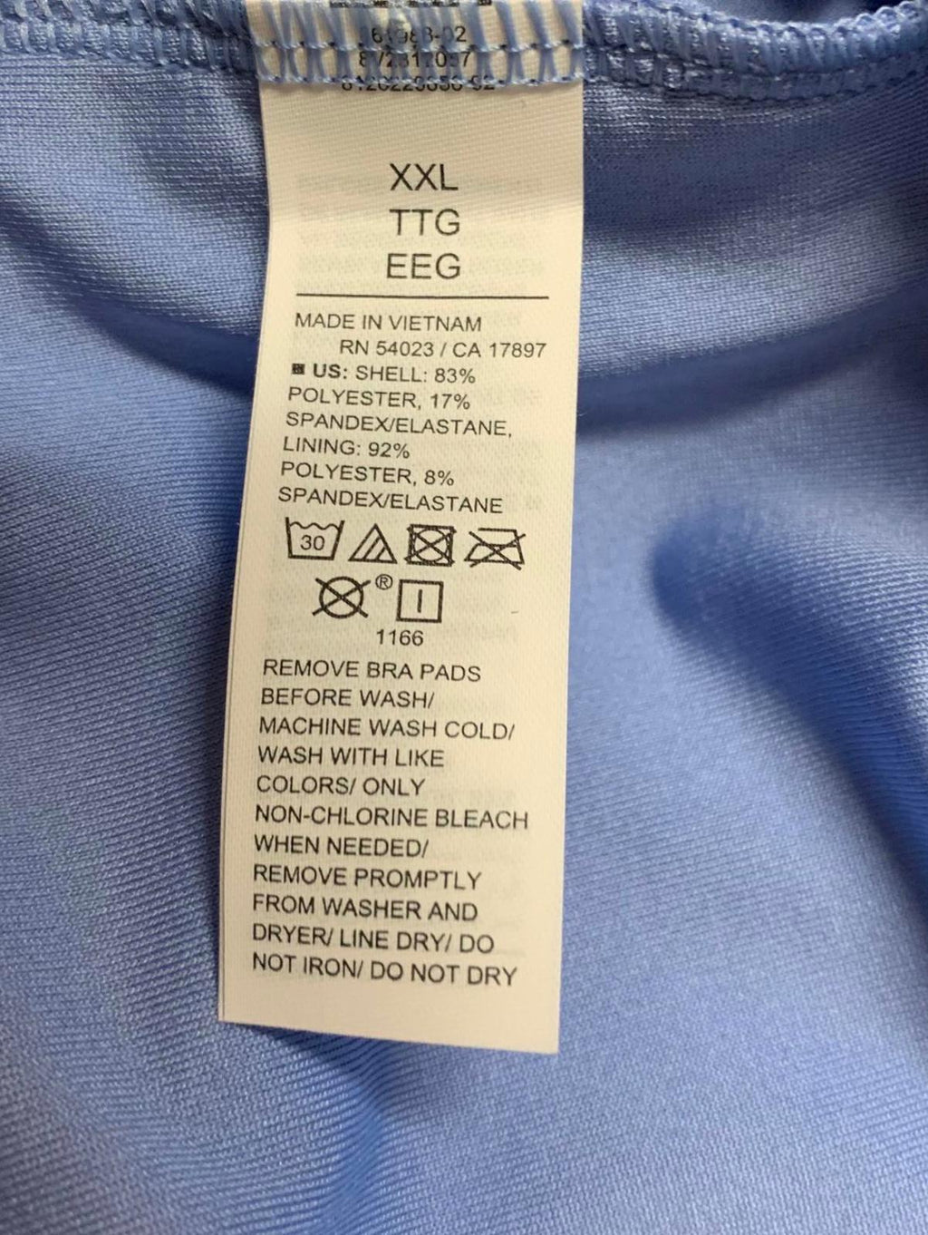 Traje de baño de una pieza azul XXL para mujer de Old Navy con cremallera frontal