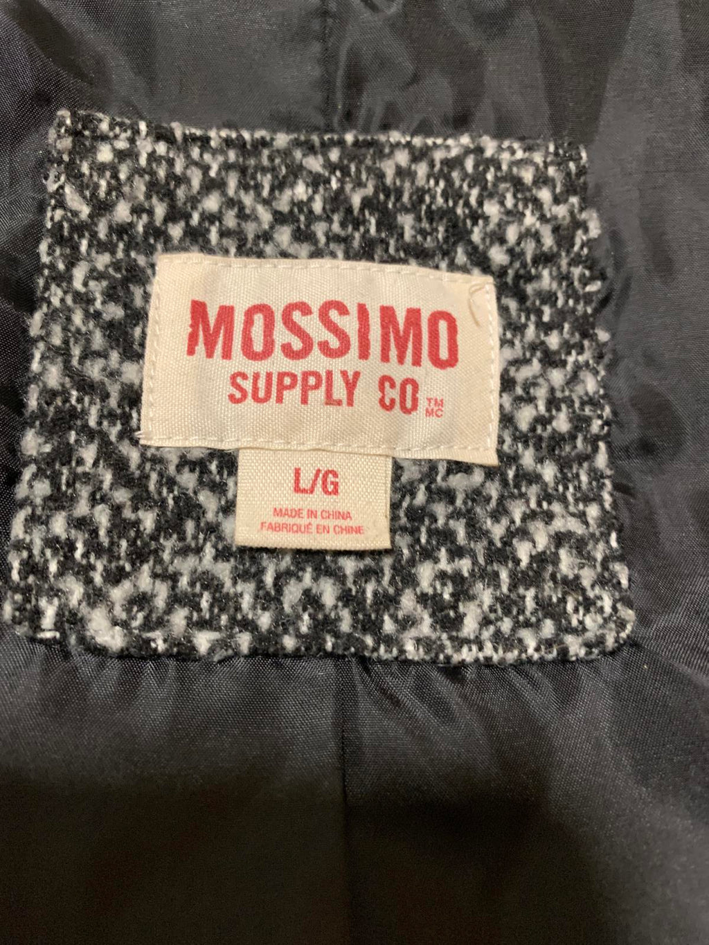 Chaleco de piel sintética Y2K Supply Co. para mujer, talla L, negro moteado, con capucha y cremallera