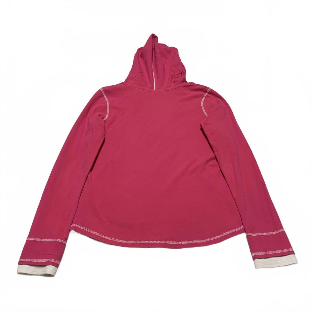 JU MORETULTRA Top de manga larga con capucha rosa talla mediana para mujer