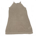 Tahari Womens Sz Large Beige Knit Sleeveless Dress Summer Beach Pool Party