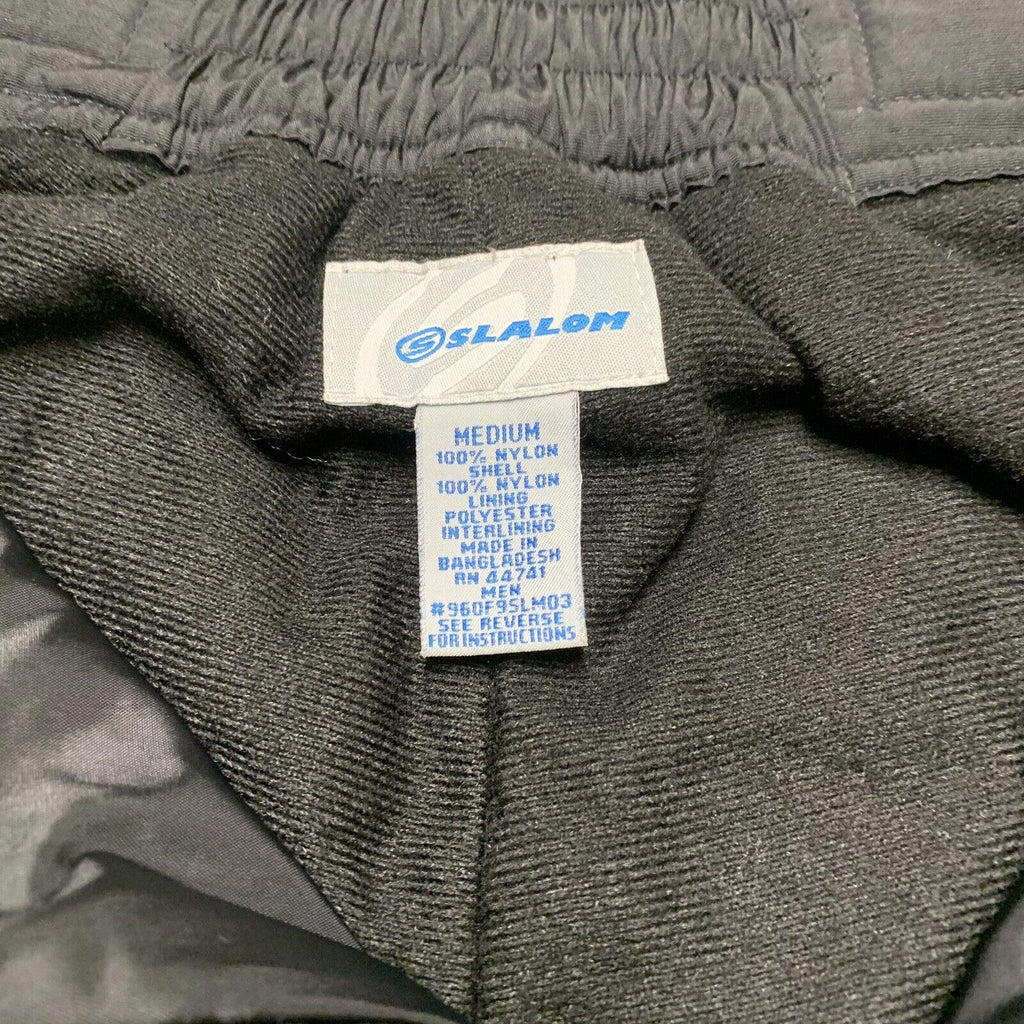 Pantalones de nieve para eslalon para hombre, talla M, nailon negro, bolsillos con cremallera en los tobillos, para esquí y snowboard Storm