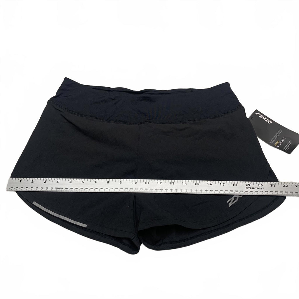 Pantalones cortos de running negros 2XU para mujer, talla mediana, talla W32, nuevo