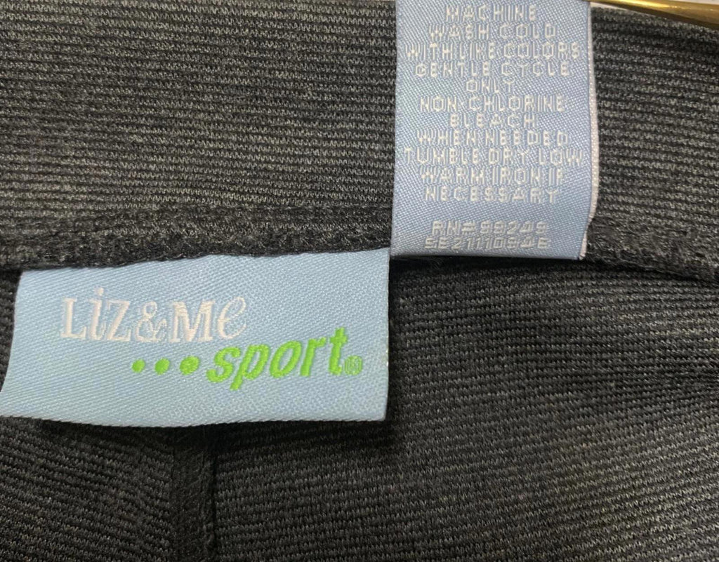 Pantalones capri grises anchos Liz &amp; Me Sport para mujer, talla 16, 38 x 26