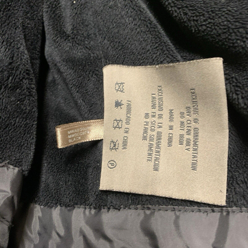 MARC New York Andrew Marc Abrigo acolchado de invierno negro de piel sintética XL para mujer