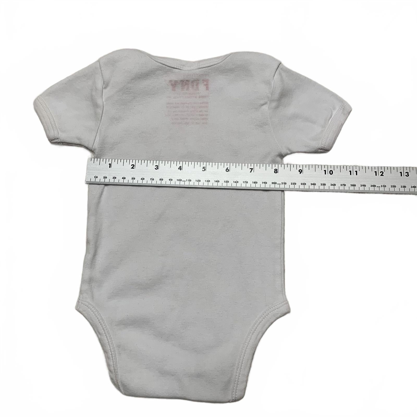 Camiseta oficial con licencia del Departamento de Bomberos de Nueva York, talla 6-9 meses, color blanco y rojo, para bebé.