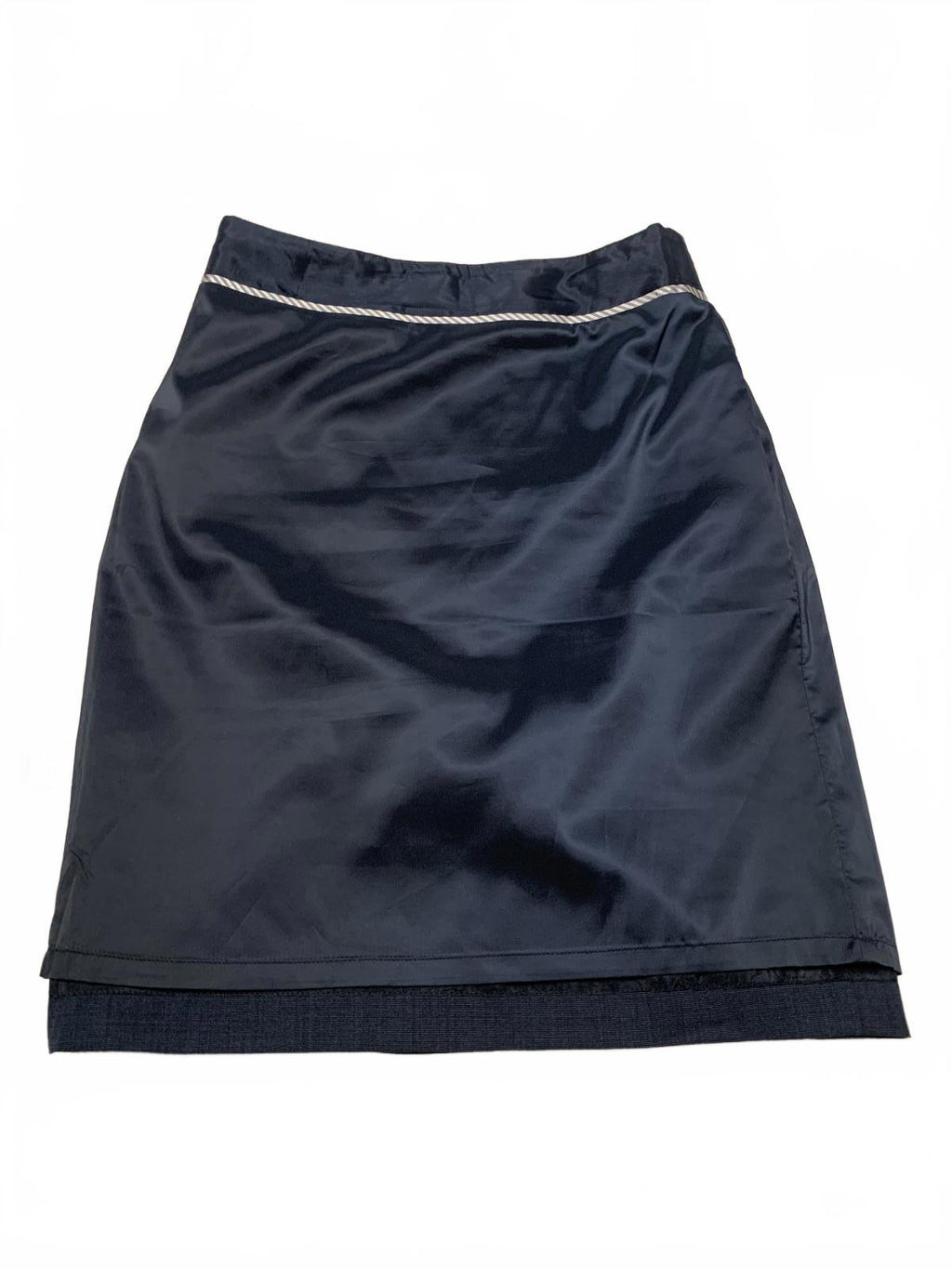 Vintage Banana Republic Womens Sz 0P Petite Navy Blue Skirt