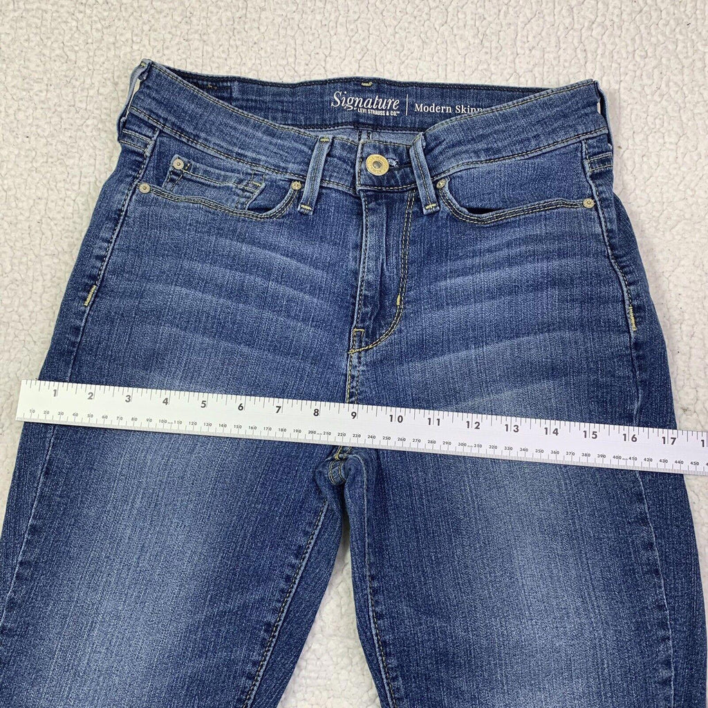 Vaqueros Levi Strauss Signature para niña, azul, talla 4, talla M, ancho 27, largo 30