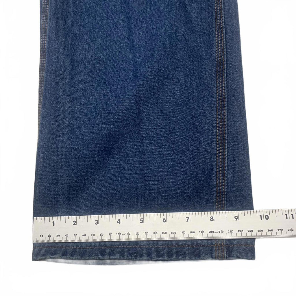 Pantalones de trabajo cargo de mezclilla azul Carhartt FRB13 DNM para hombre, talla 34 x 32, 32 x 32 (talla real)