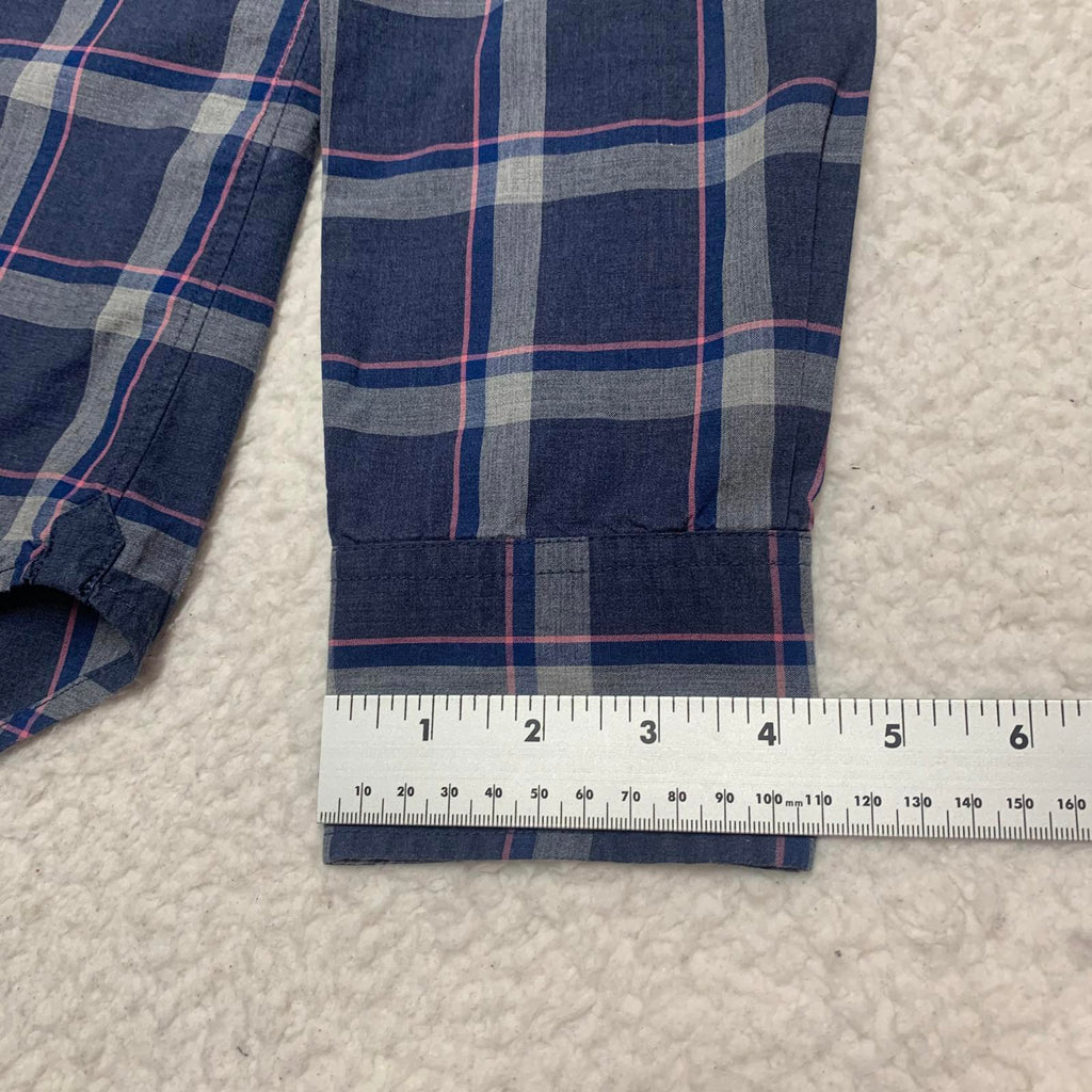 Camisa a cuadros azul de corte entallado Bonobos para hombre, talla pequeña