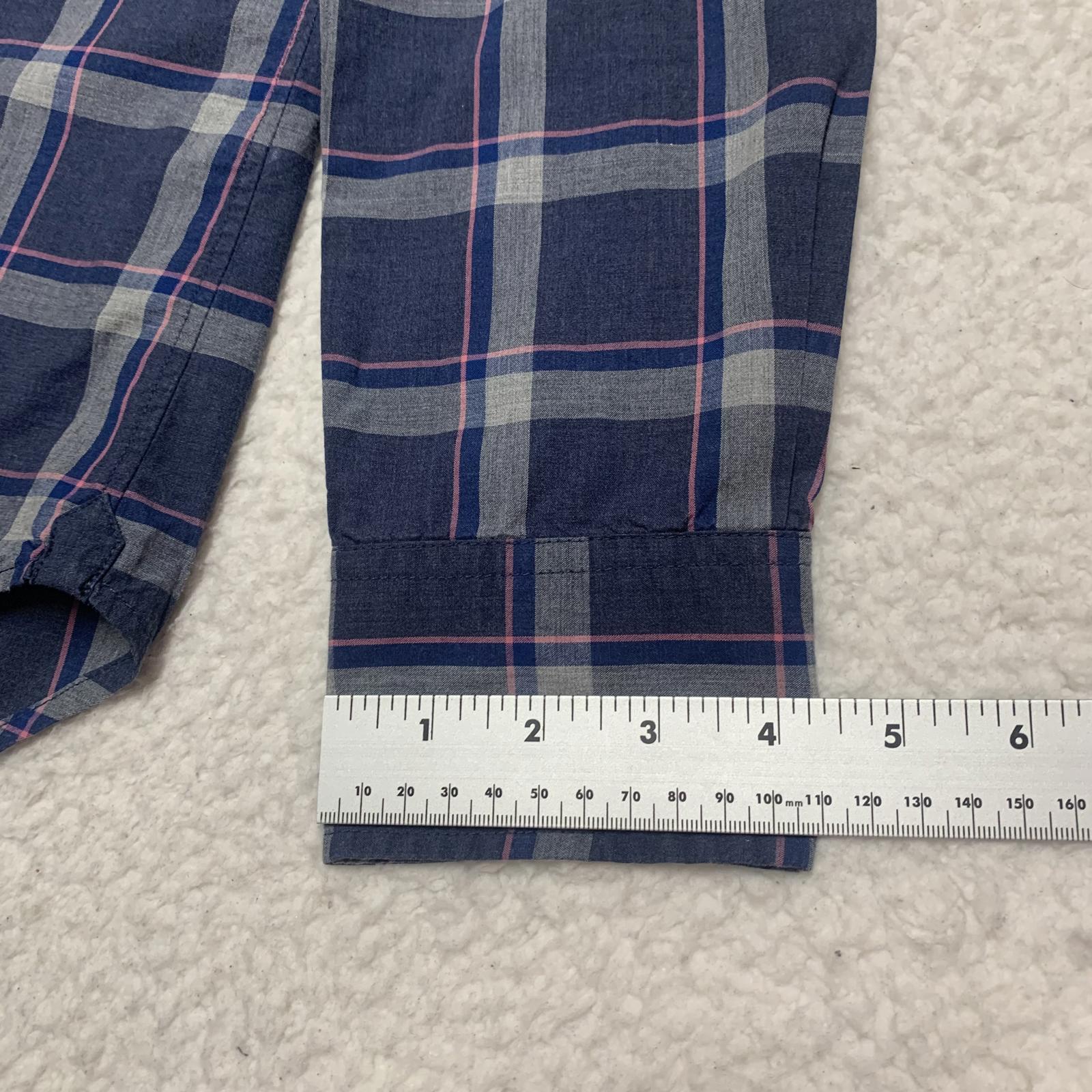 Camisa a cuadros azul de corte entallado Bonobos para hombre, talla pequeña