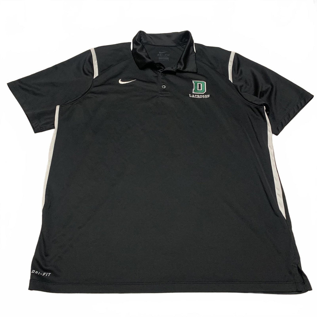 Polo de lacrosse Nike DRI-FIT para hombre, talla grande, color negro