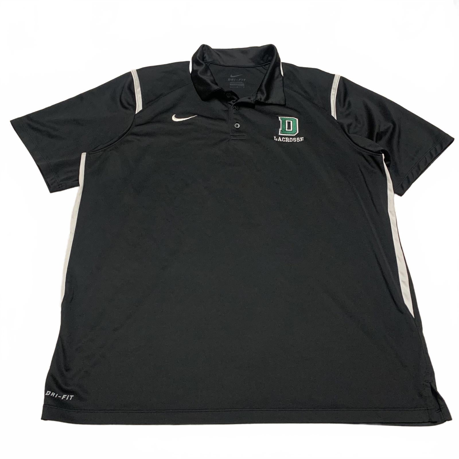 Polo de lacrosse Nike DRI-FIT para hombre, talla grande, color negro