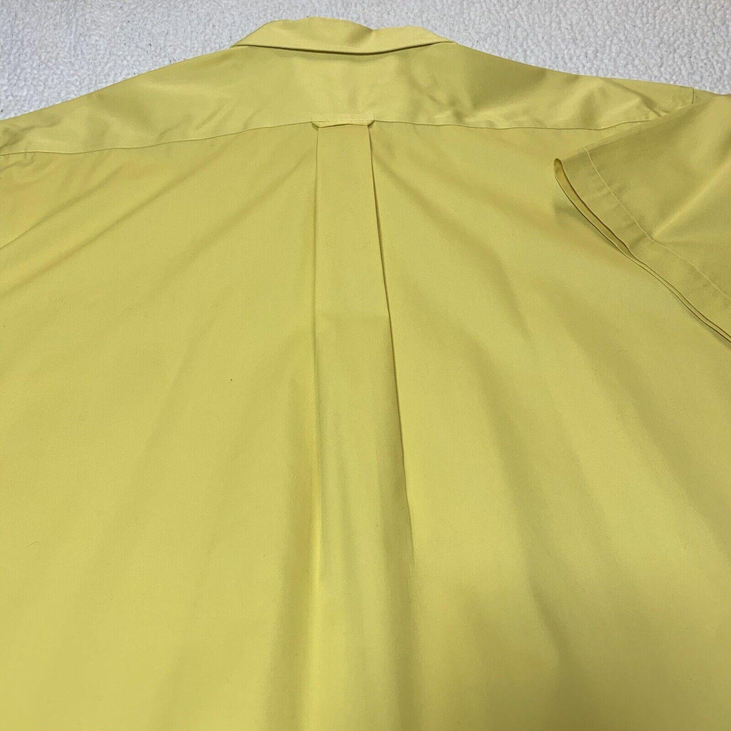 Camisa Forsyth para hombre, talla 3XL, manga corta, botones, amarillo canario
