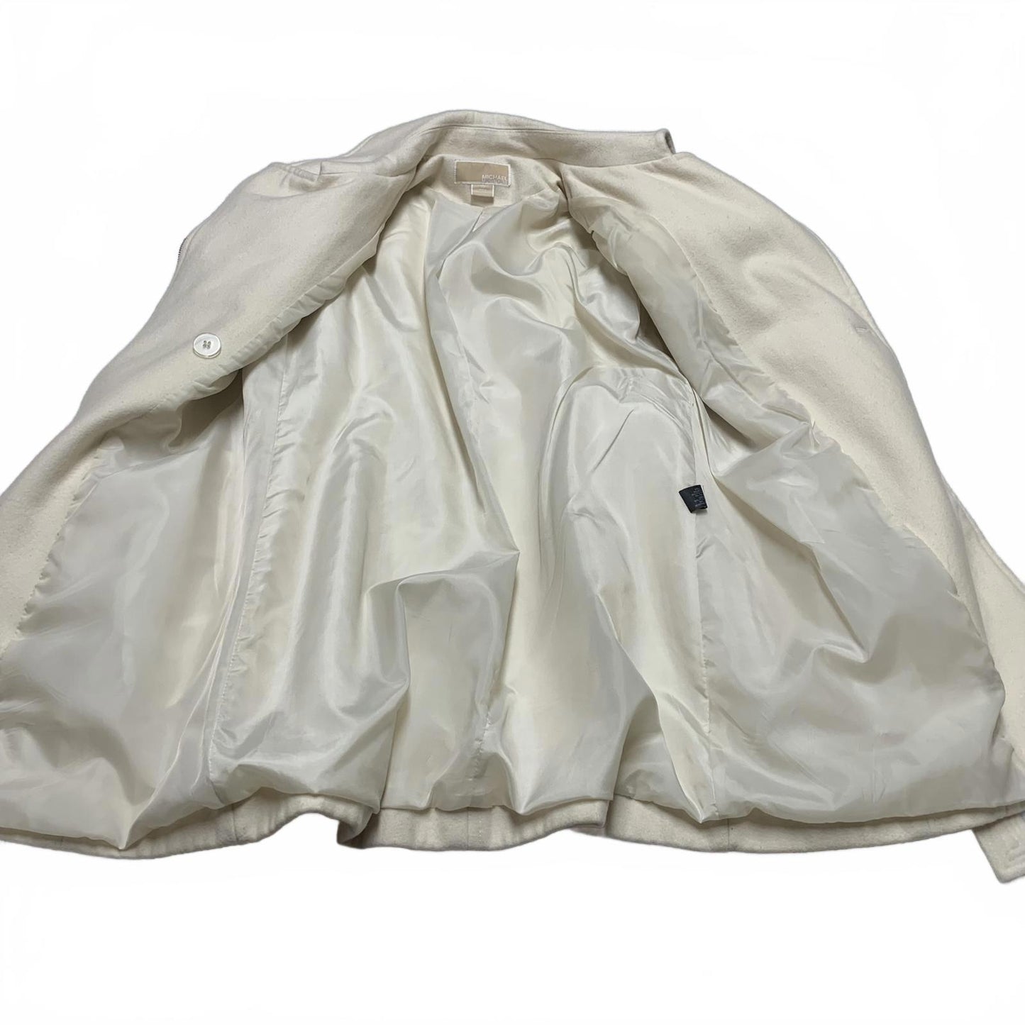 Michael Kors Women's Size 10 Cream Zipped Peacoat