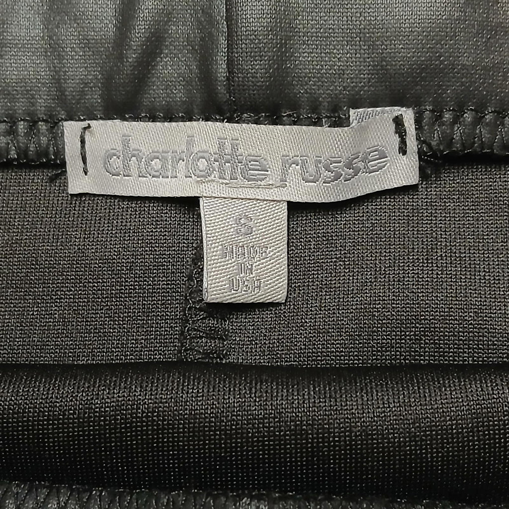 Falda tubo pequeña de piel sintética negra para mujer de Charlotte Russe