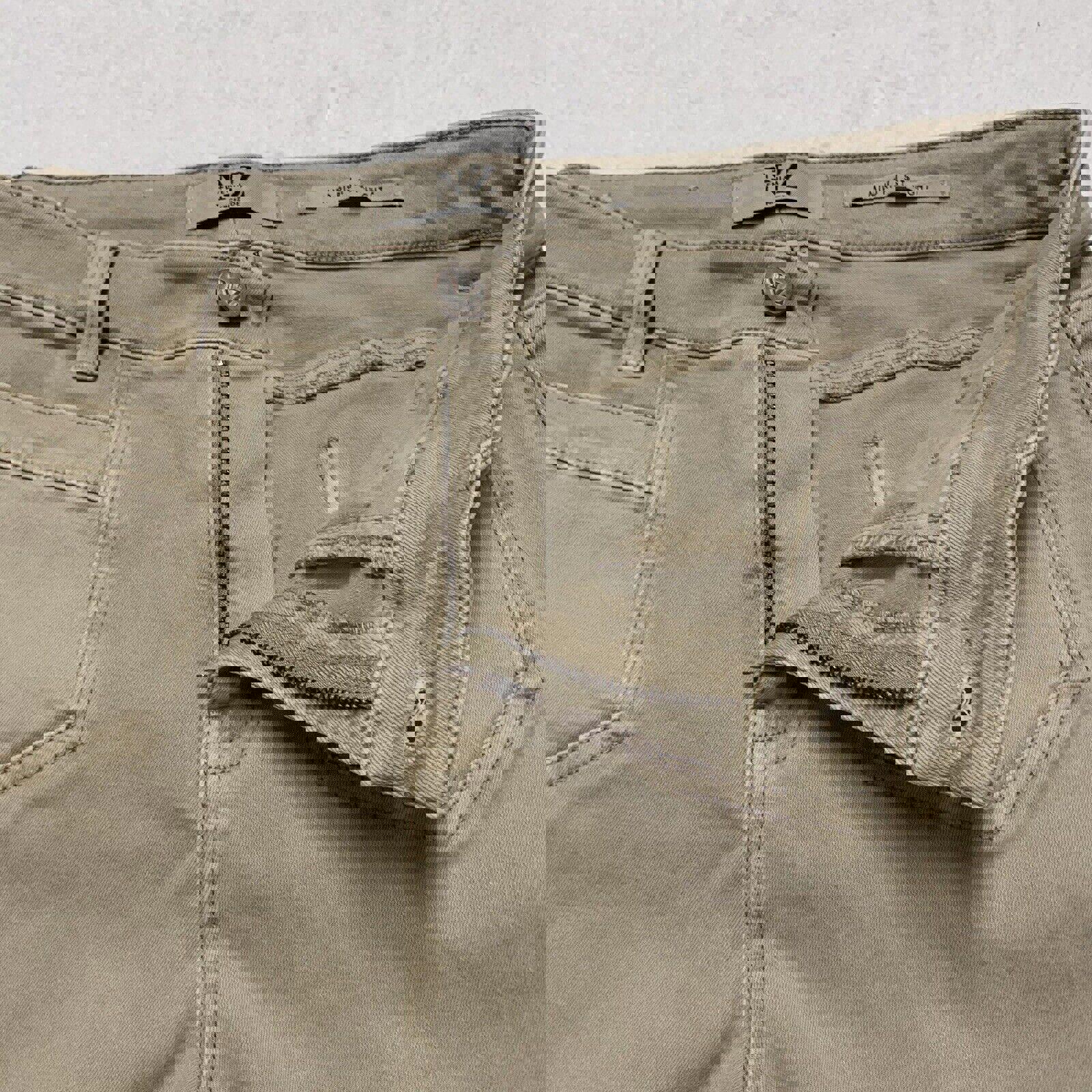 Vaqueros Nic+Zoe para mujer, talla 32, color tostado, con parche en el bolsillo delantero, color beige