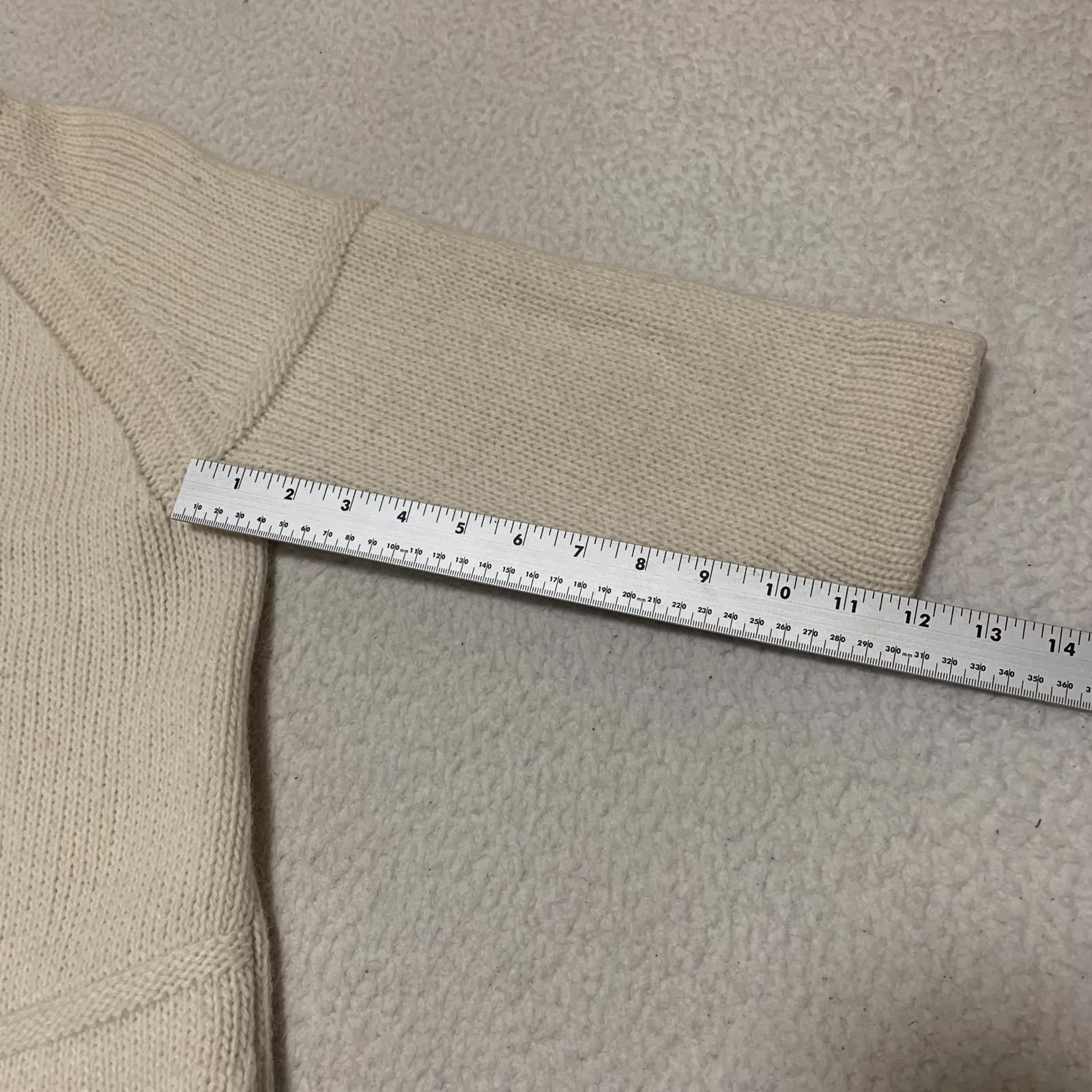 Cárdigan largo de punto de hilo italiano color crema para mujer de Banana Republic, talla L