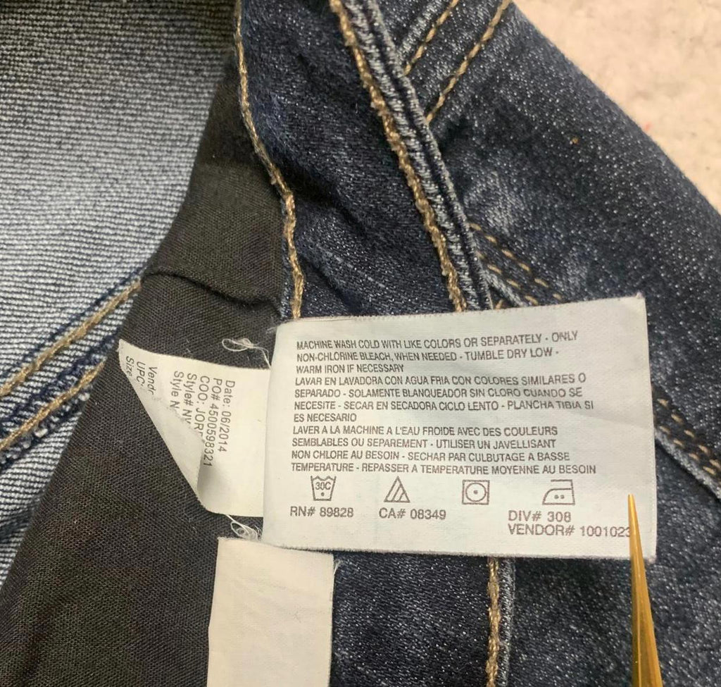 Vaqueros Nine West para mujer, talla 8R, lavado azul oscuro, corte de bota, 32 x 29