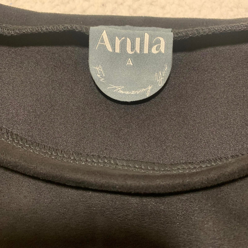 Vestido informal de manga corta con falda de piel sintética Arula para mujer, talla 1X, EE. UU.