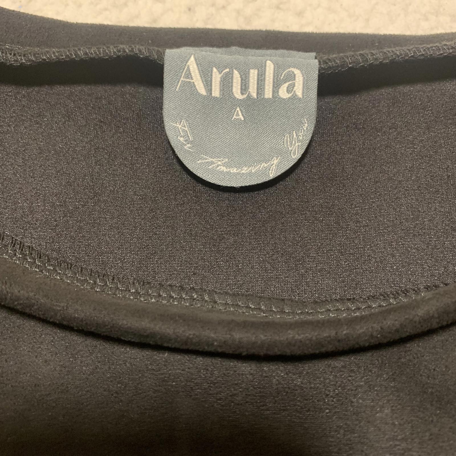 Vestido informal de manga corta con falda de piel sintética Arula para mujer, talla 1X, EE. UU.