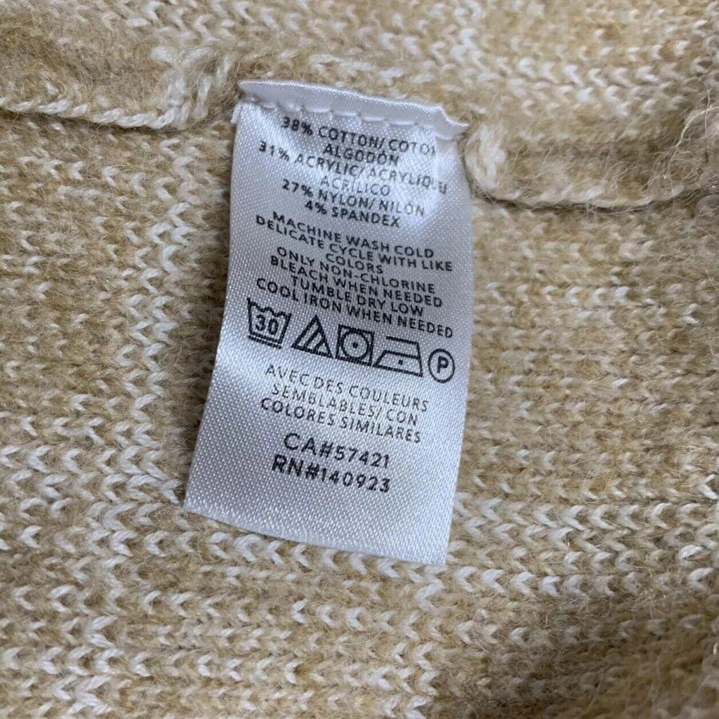 Chaqueta tipo suéter beige tostado grande para mujer de Ann Taylor