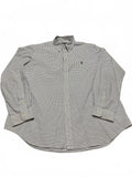 Ralph Lauren Men's Size XLarge White Grid Casual Button-Down Shirt XL