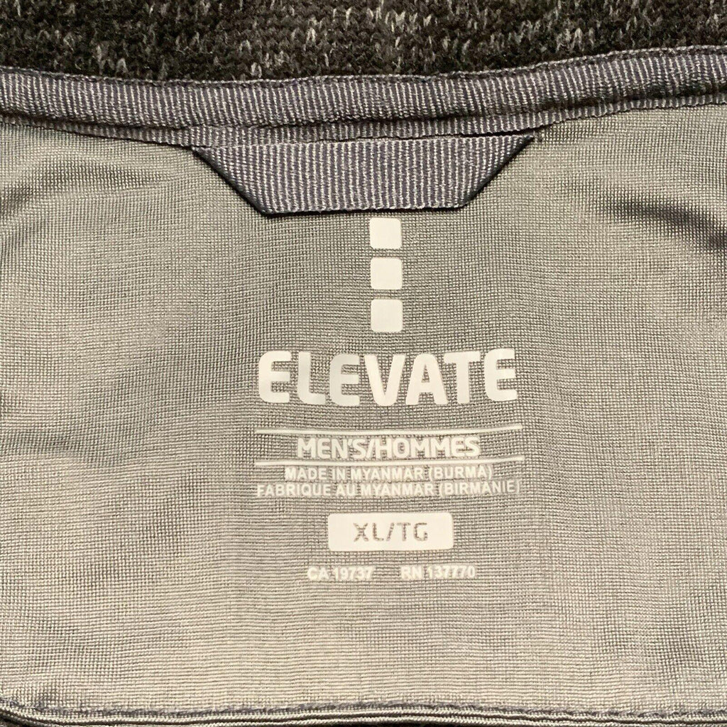 Chaqueta de forro polar Elevate de United Airlines, color negro carbón jaspeado, talla XL