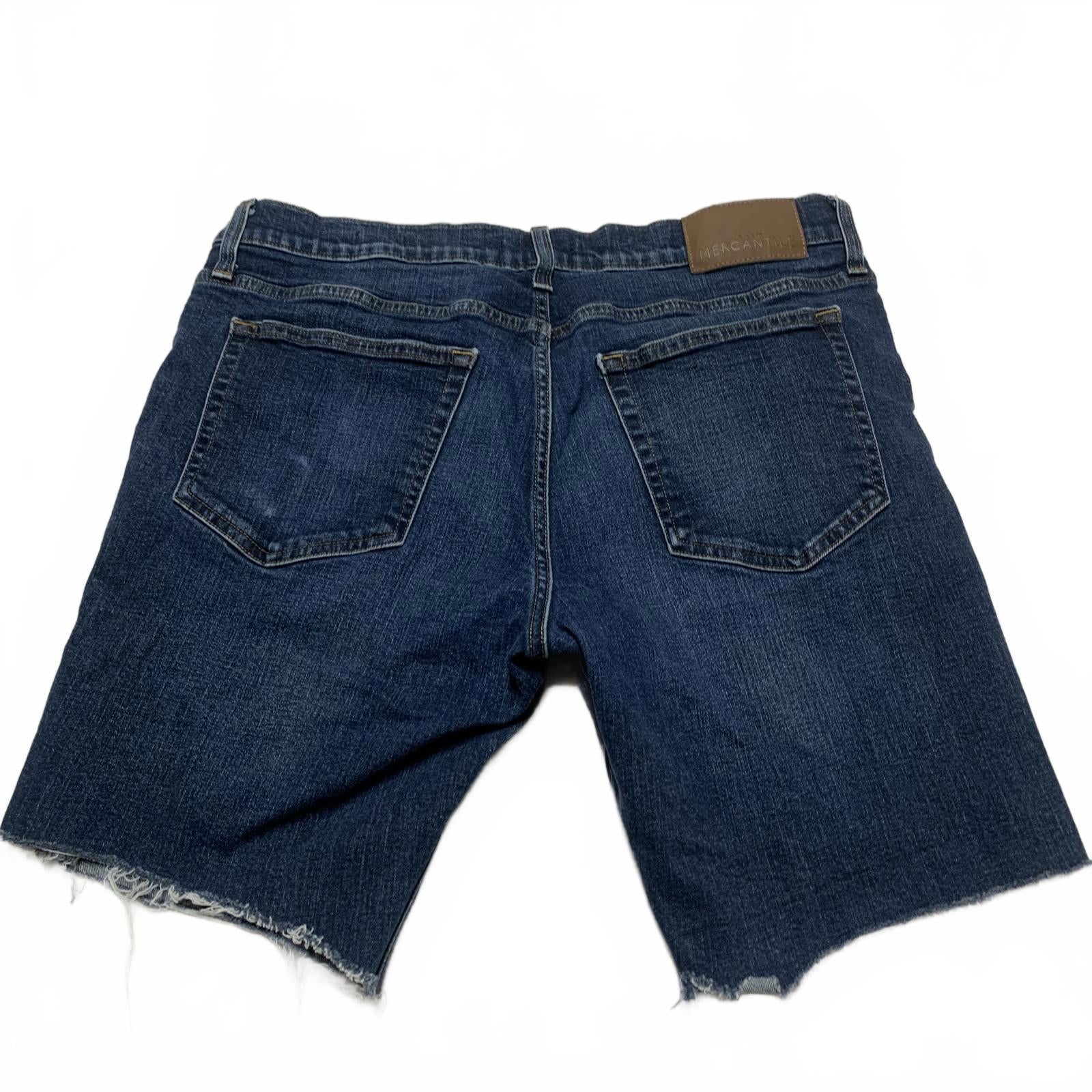 Pantalones cortos de mezclilla azul oscuro J Crew Mercantile para hombre, talla 34 x 32 L