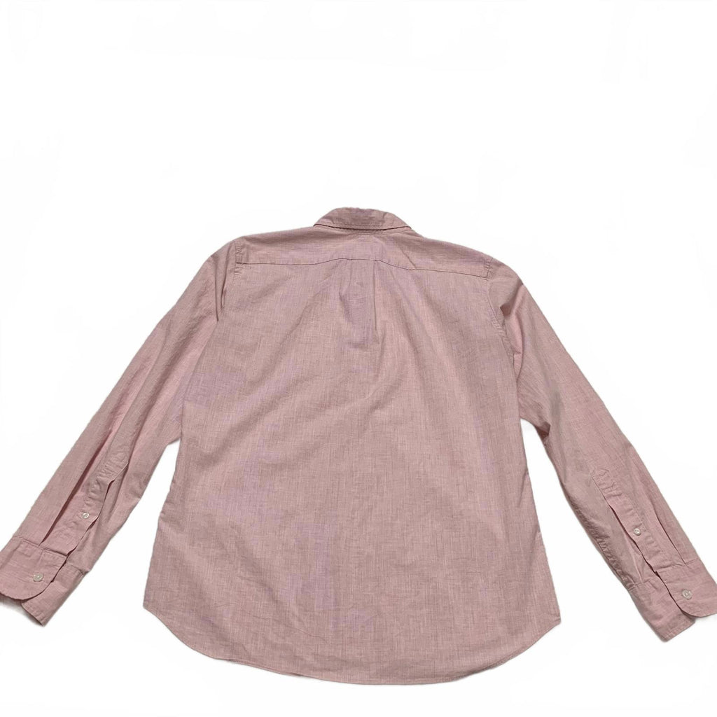 Camisa corta rosa con botones J Crew Long para hombre, corte entallado