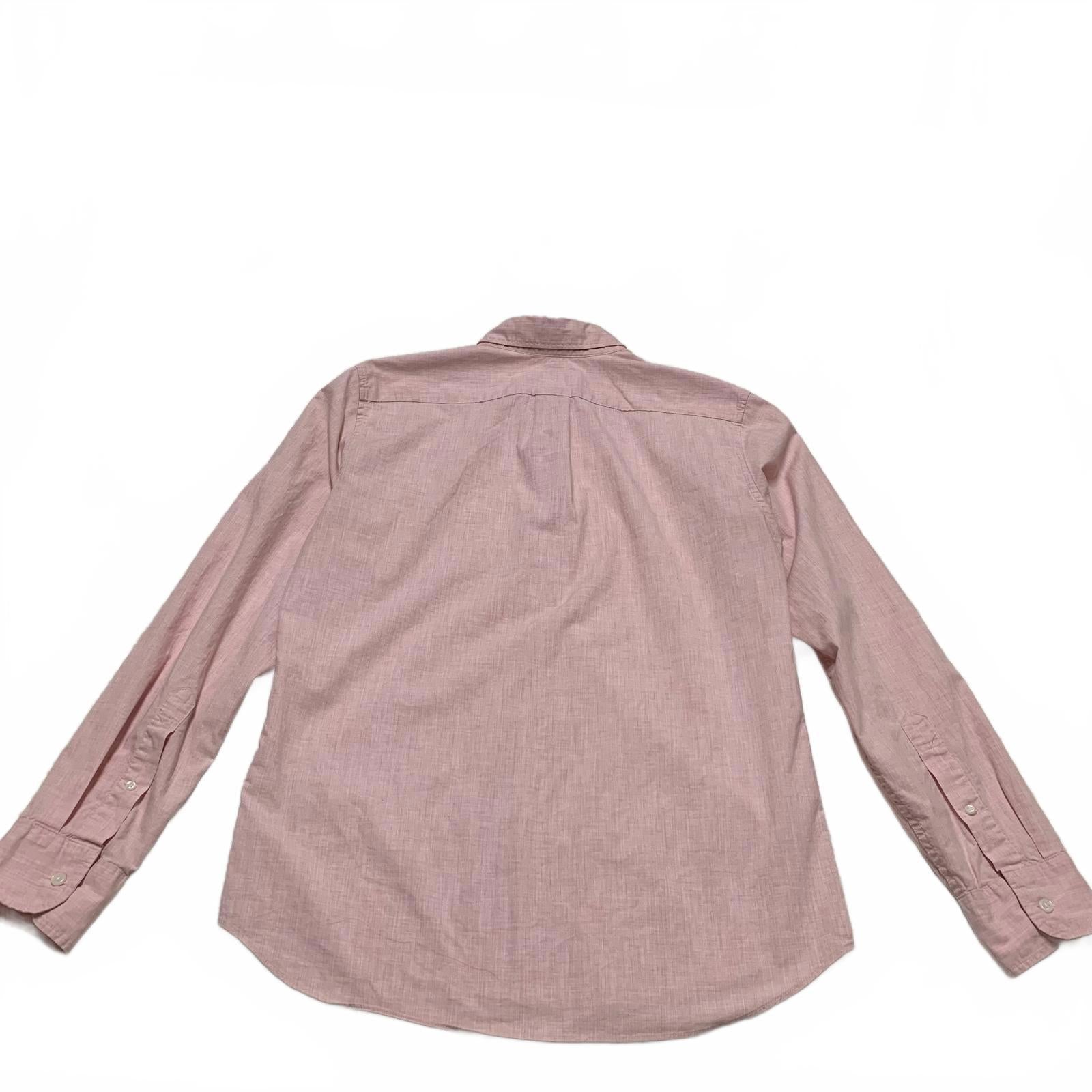 Camisa corta rosa con botones J Crew Long para hombre, corte entallado