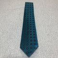 Adolfo Men's Formal Tie Classic Size Turquoise and  Black