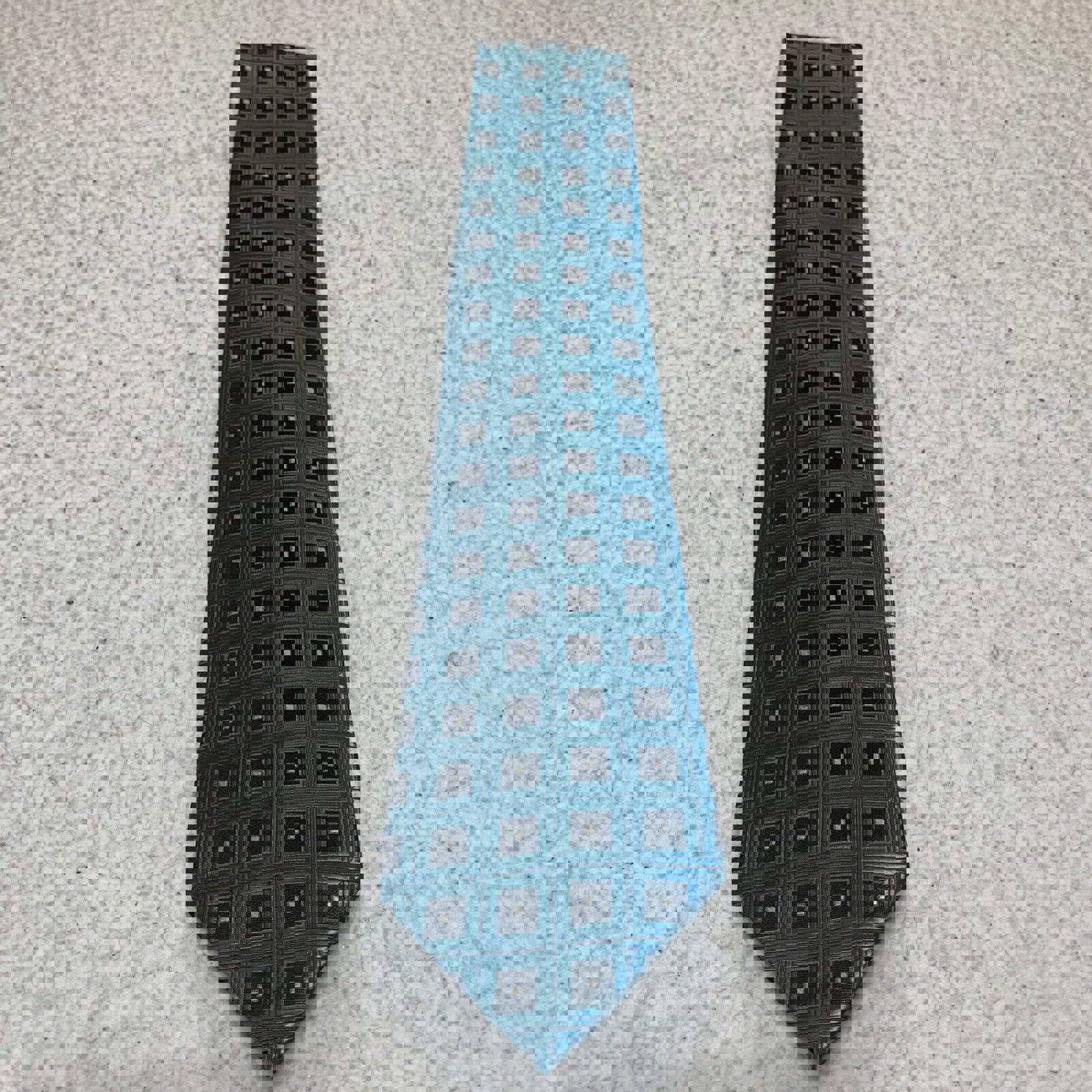 Corbata formal para hombre Adolfo, talla clásica, turquesa y negra