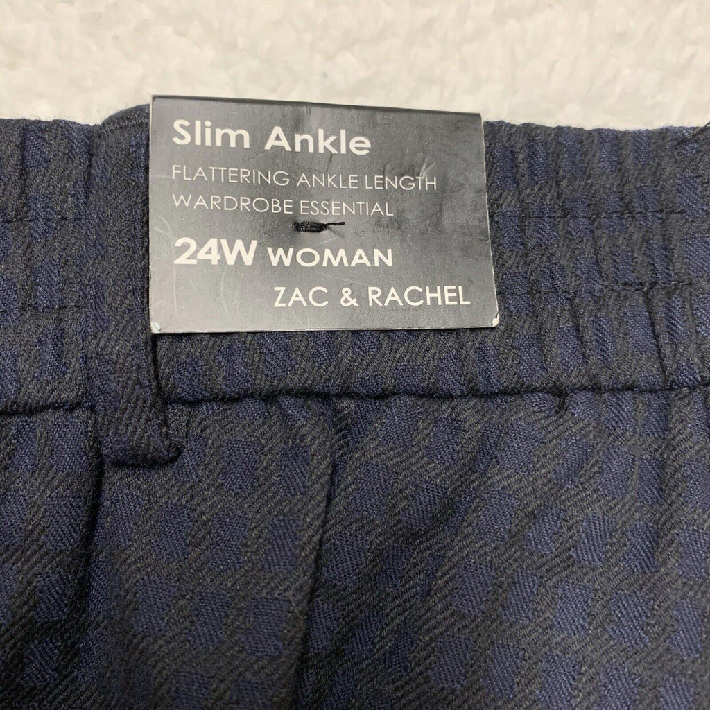 Zac & Rachel Square Pants Women’s 24W Trousers Slim Ankle Length Relaxed Chino