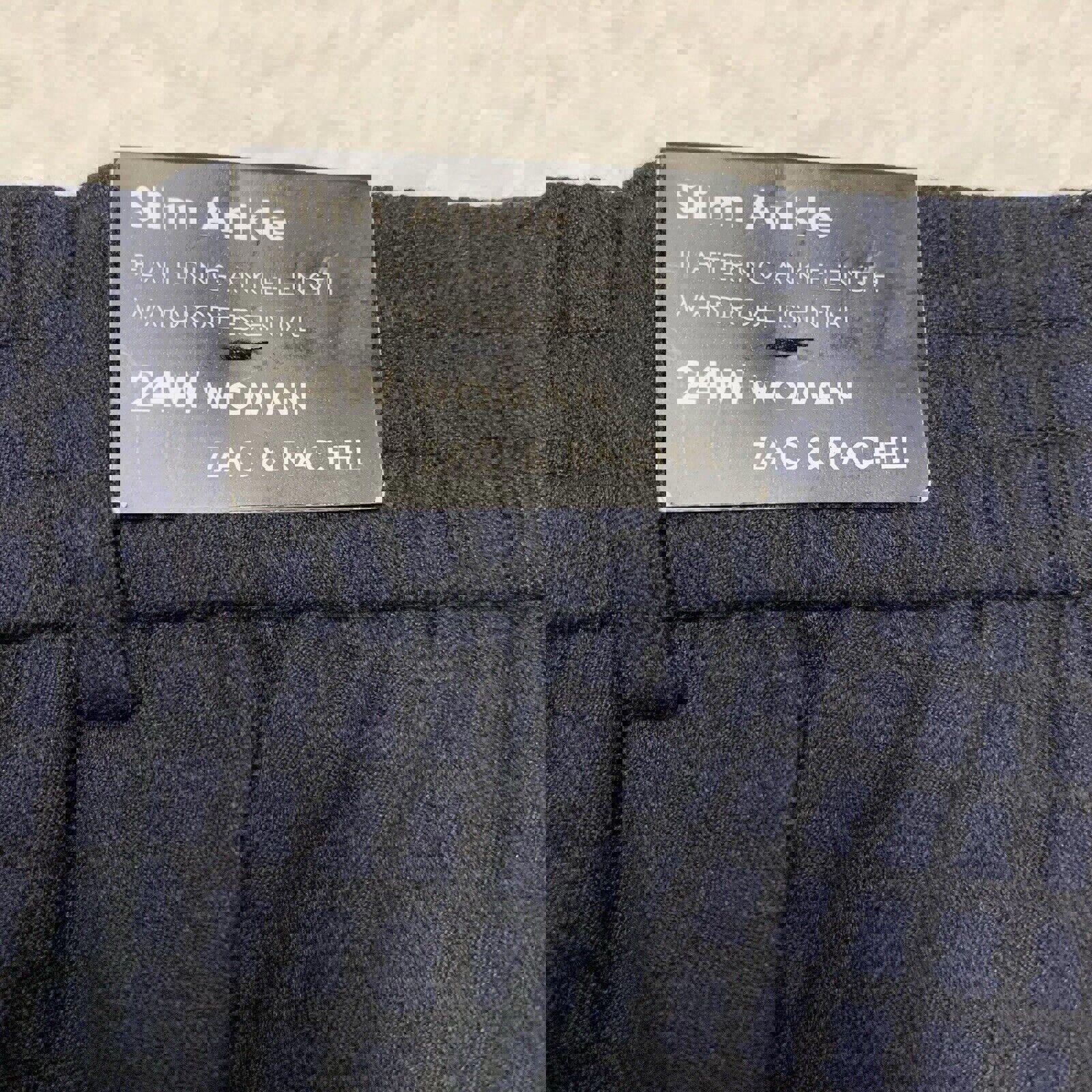 Zac & Rachel Square Pants Women’s 24W Trousers Slim Ankle Length Relaxed Chino