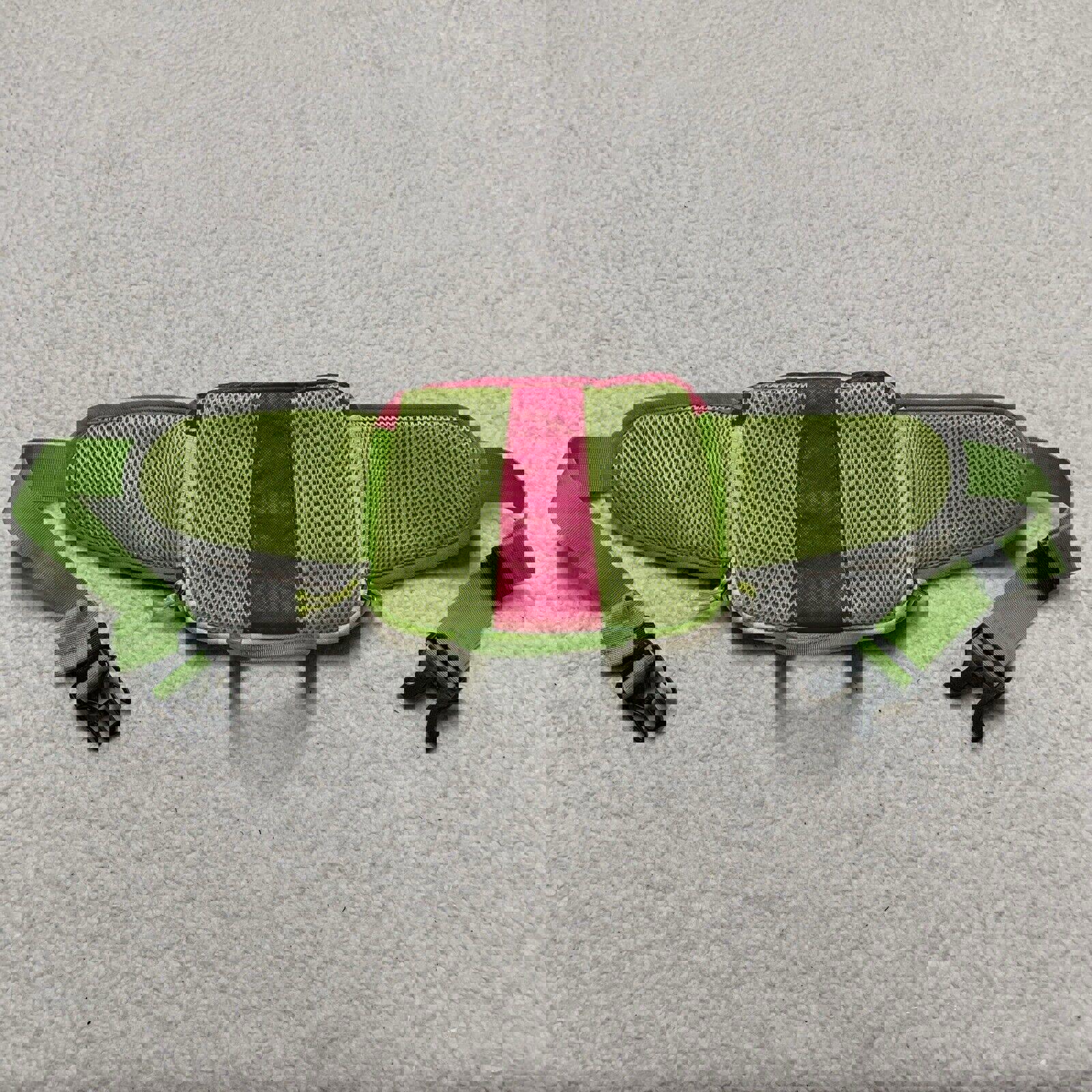 Riñonera SEEU gris, rosa y verde, bandolera, para senderismo y senderismo