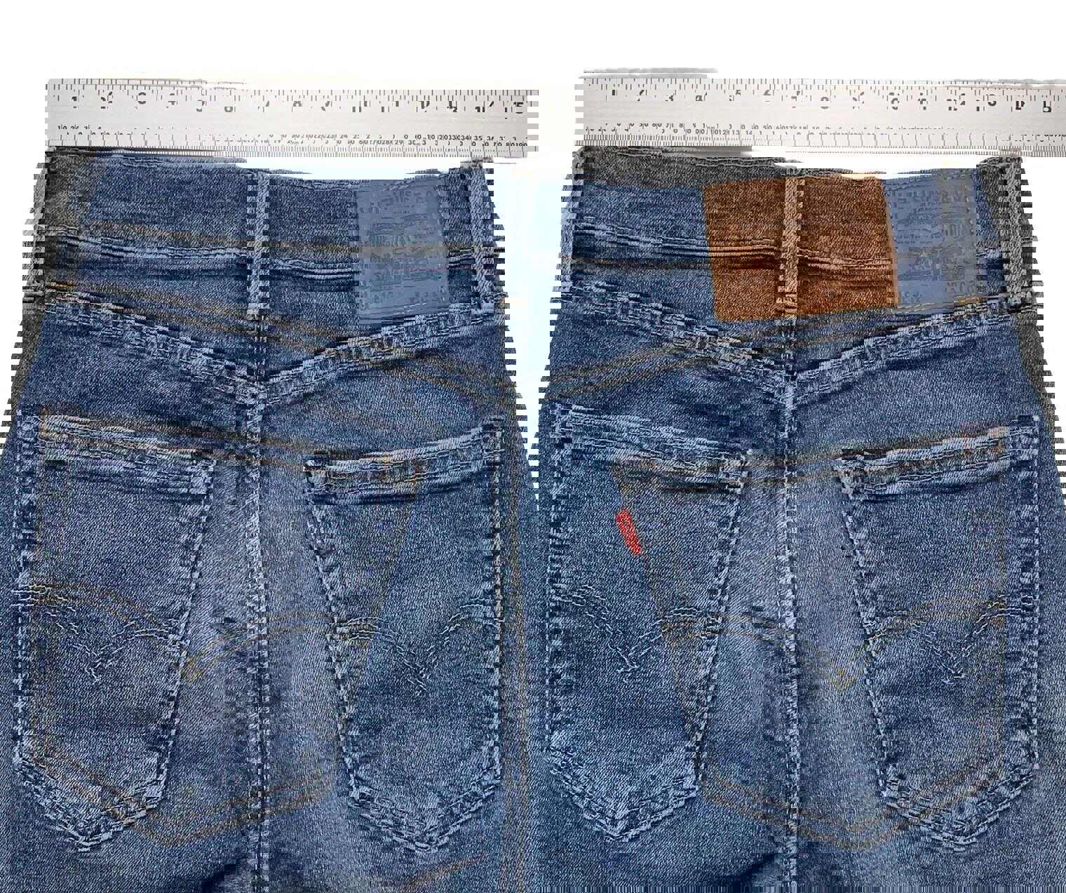 Vaqueros Levi's 512 para hombre, 30 x 30, azul, desgastados y elásticos