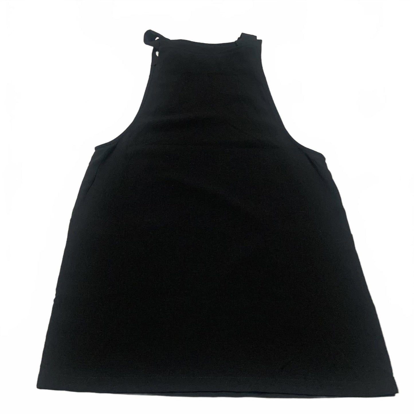 MNG Womens Sz 2 Black Overall  Sleeveless Dress Romper Pockets