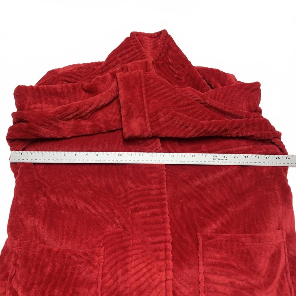 Bata de polar roja Charter Club Intimates para mujer, talla M/L