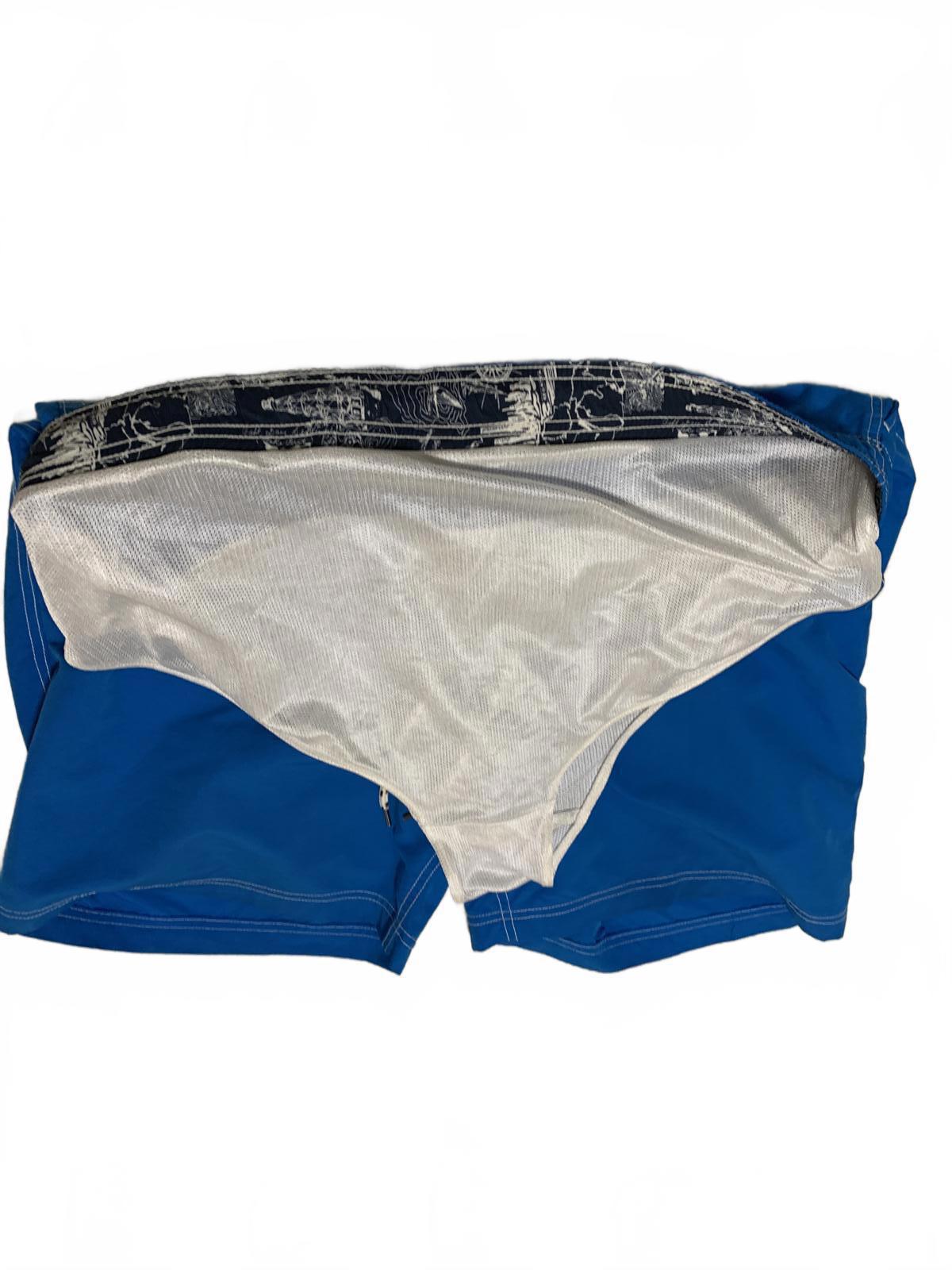 Bañador azul Lands End para hombre, talla L 36-38, con cordón en la cintura