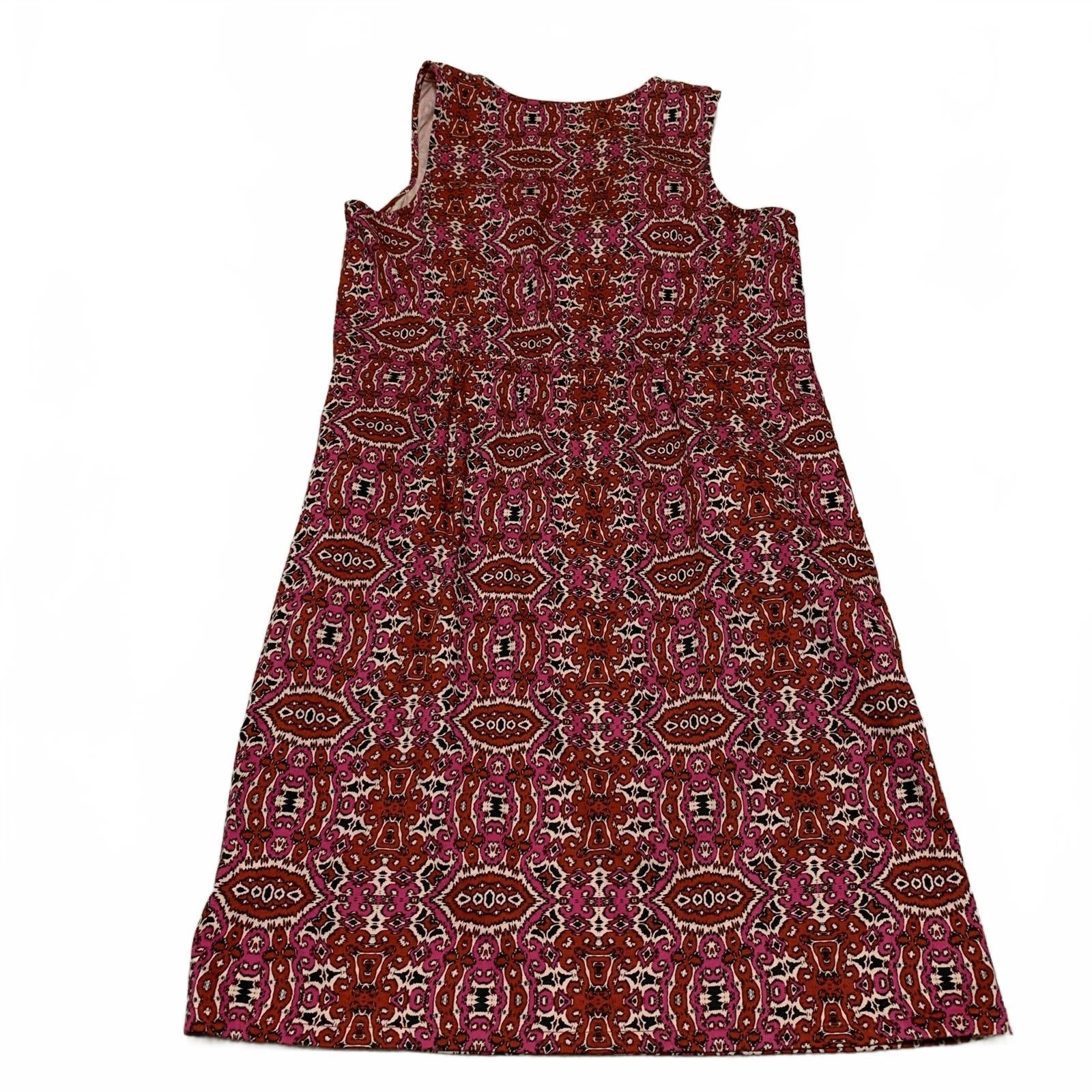 Vestido tubo Joe Fresh con cuello en V, sin mangas y estampado floral, talla S para mujer