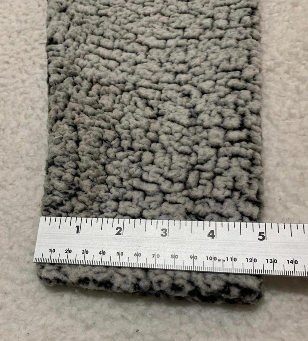 Chaqueta tipo jersey de forro polar sherpa gris con cremallera de un cuarto para hombre, talla M, de Boxercraft