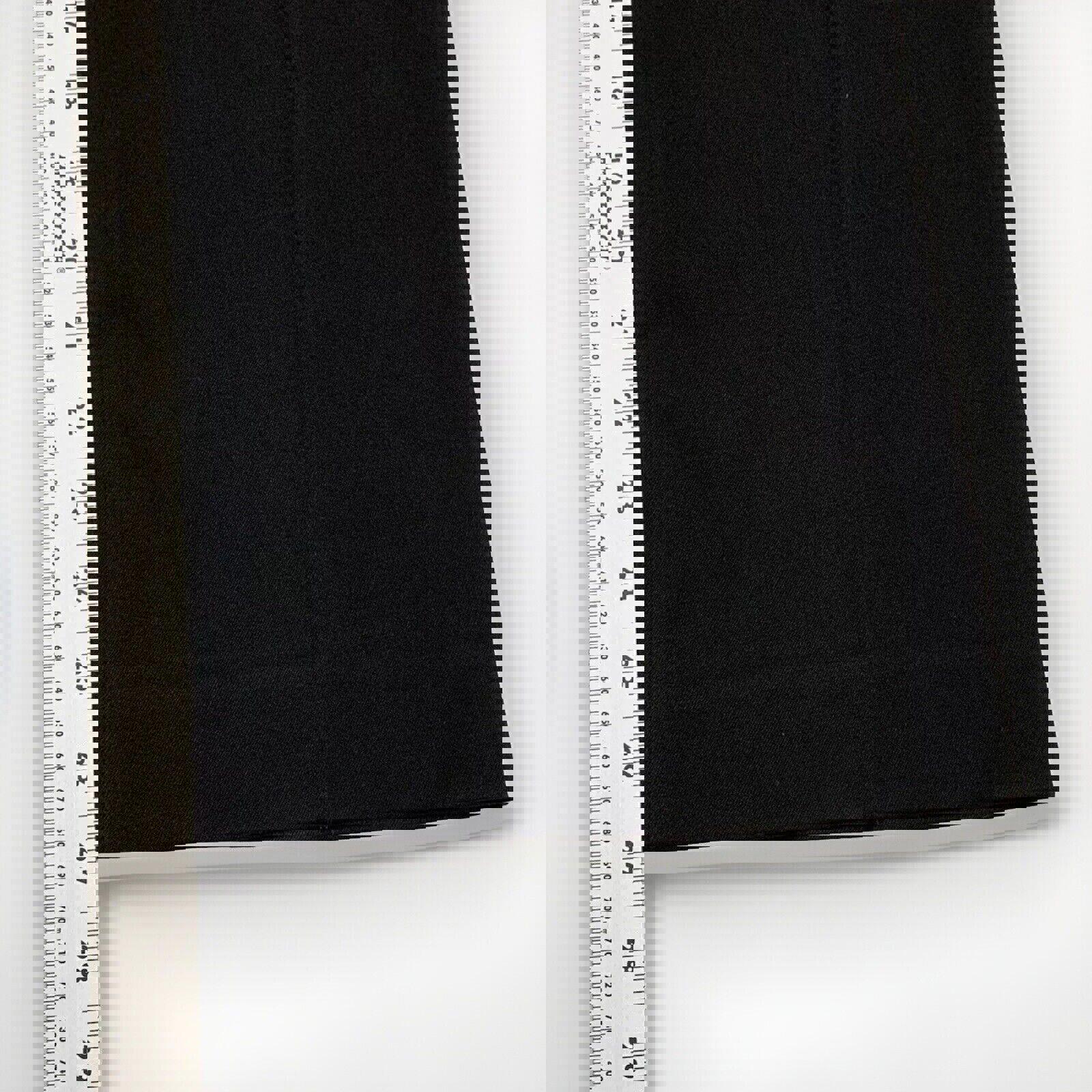 Pantalones de vestir negros Virtue para mujer, talla 12, con trabillas para cinturón y pierna ancha