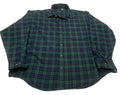 Camisa Skipper de manga larga a cuadros azul y verde Faded Glory para hombre, talla 2XL, 50/52