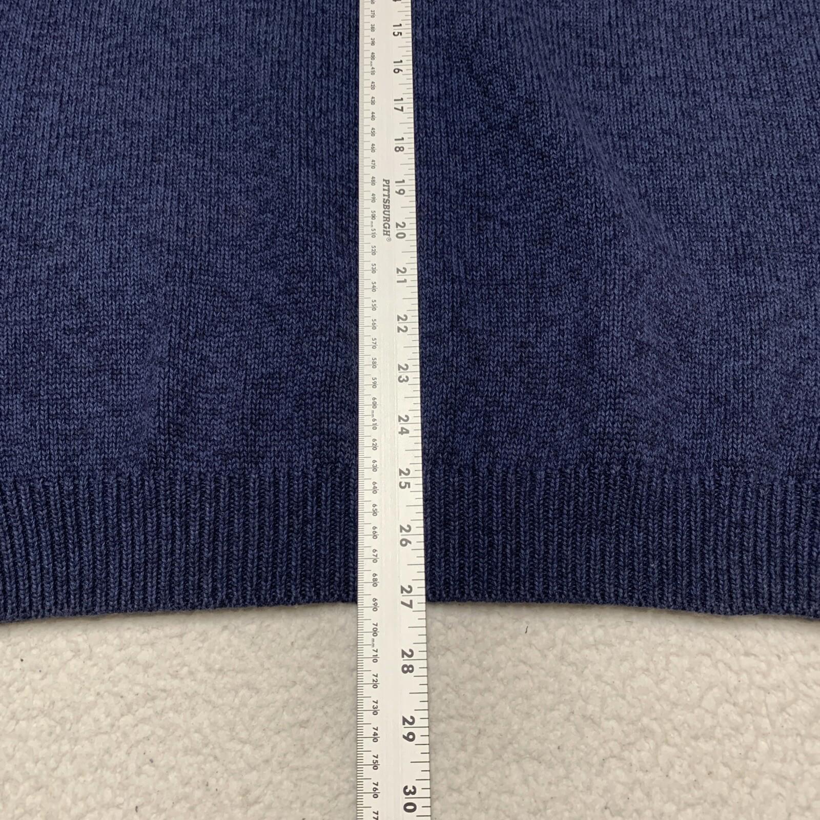 Izod Men's XL Blue Green Knit Sweater Argyle Diamond Crew Neck 100% Cotton