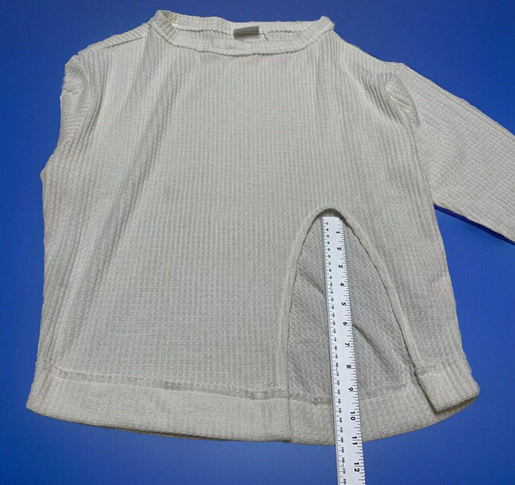 Top de capas de punto gofre extragrande color marfil para mujer de Out From Under UO XS con abertura