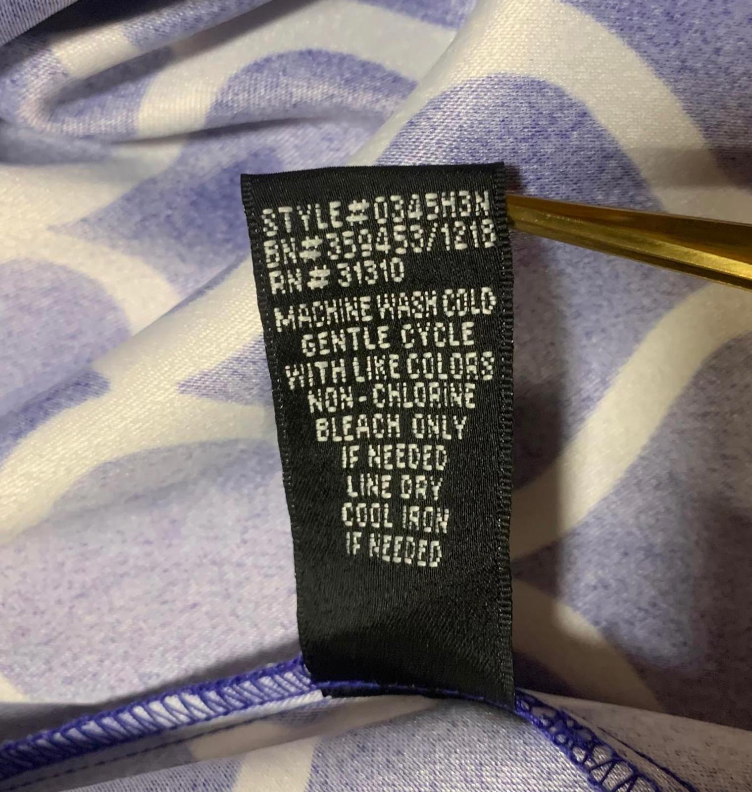 Vestido ALYX para mujer, talla 10, azul real, blanco, estampado, sin mangas