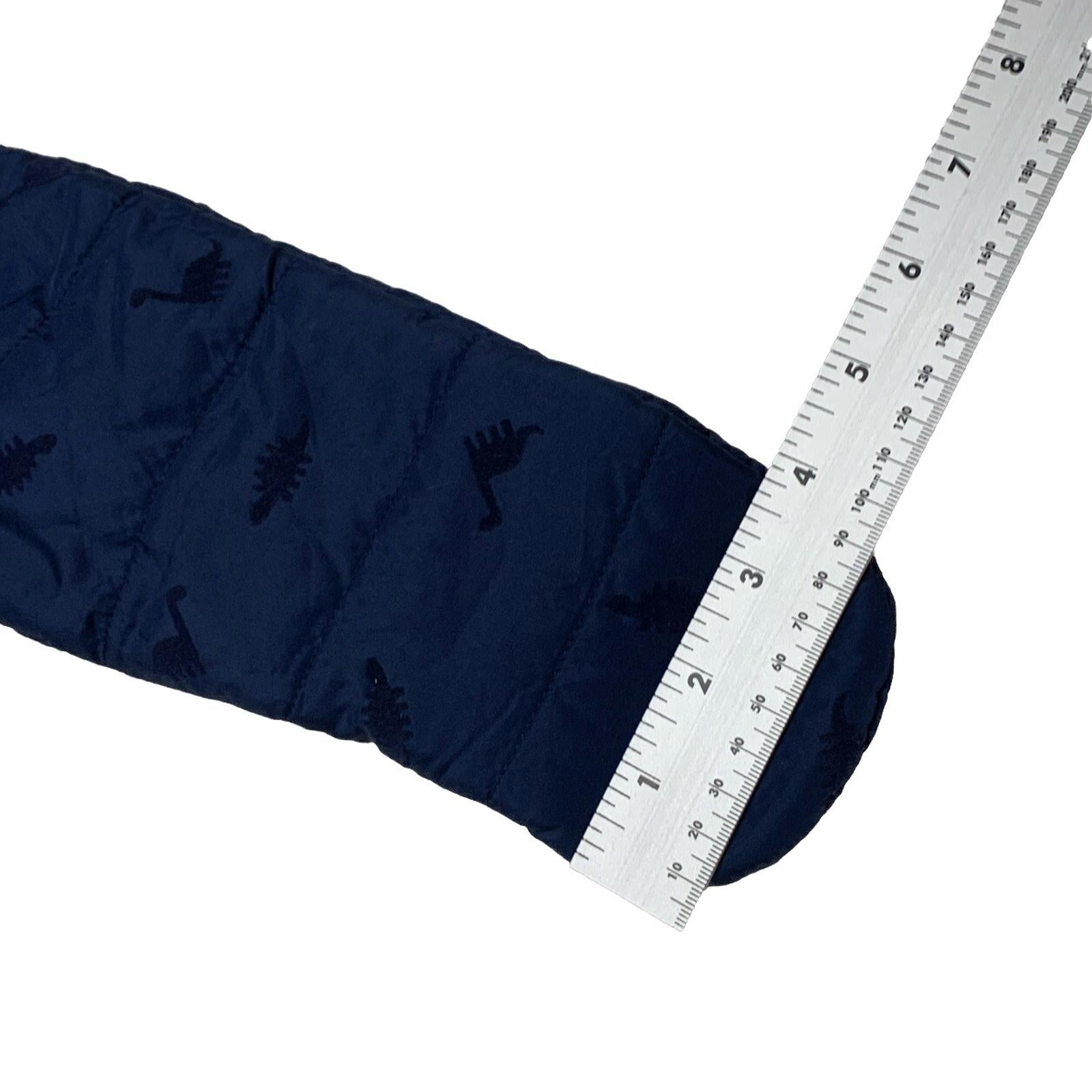 First Impressions Baby Boy Size 6-9M Navy Blue Snow Suit Coat Dinosaur Print