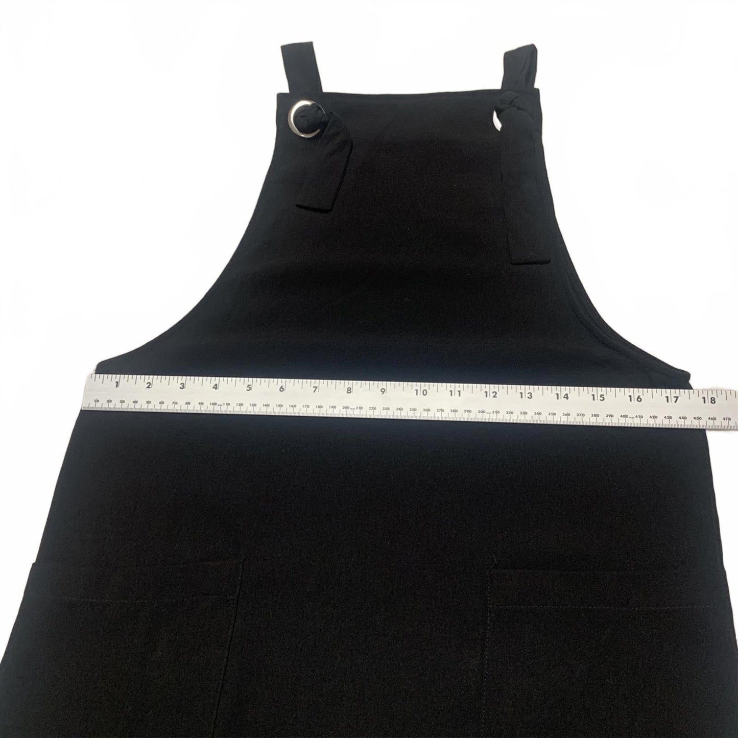 MNG Womens Sz 2 Black Overall  Sleeveless Dress Romper Pockets